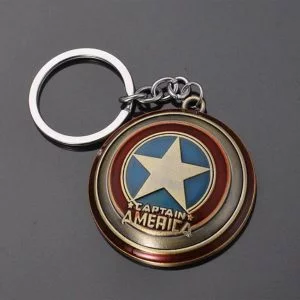 Porte-clés Iron Man - Tête Rouge Et Bronze, Environ 6cm - Idée Cadeau Marvel